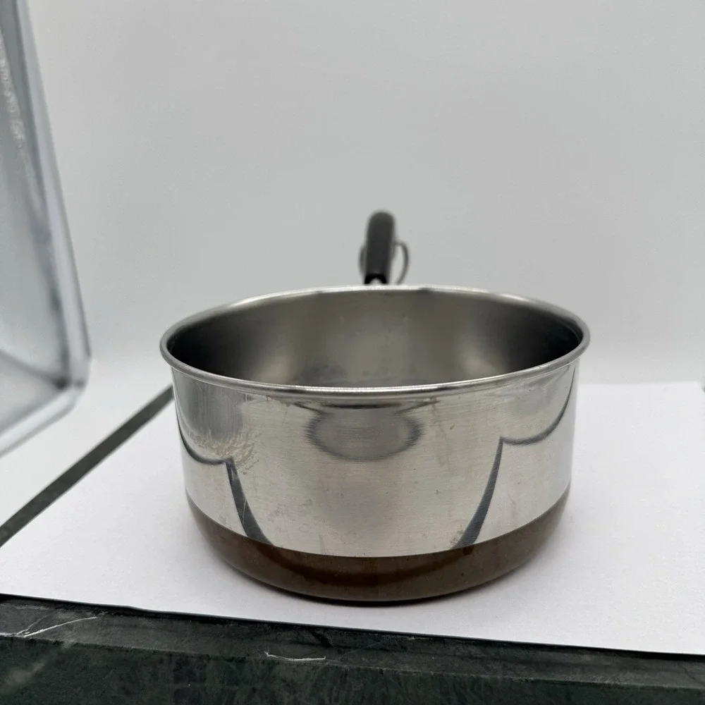 Vtg 1801 Revere Ware 1 Qt Quart Sauce Pan Copper Bottom‎ Clinton ILL USA